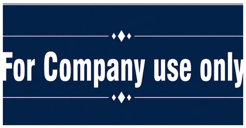 For Company use only
