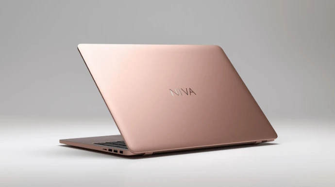 Rose gold NIVA laptop by Smart Life Nepal